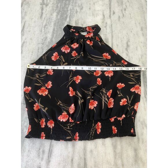 Sienna Sky- Black Floral Print Blouse Womens Size Medium - Picture 7 of 8